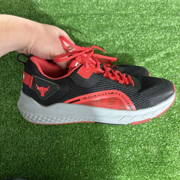Under Armour Project Rock BSR3 Black Versa Red UFC Training Shoes Sneakers 11.5 - Picture 1 of 6
